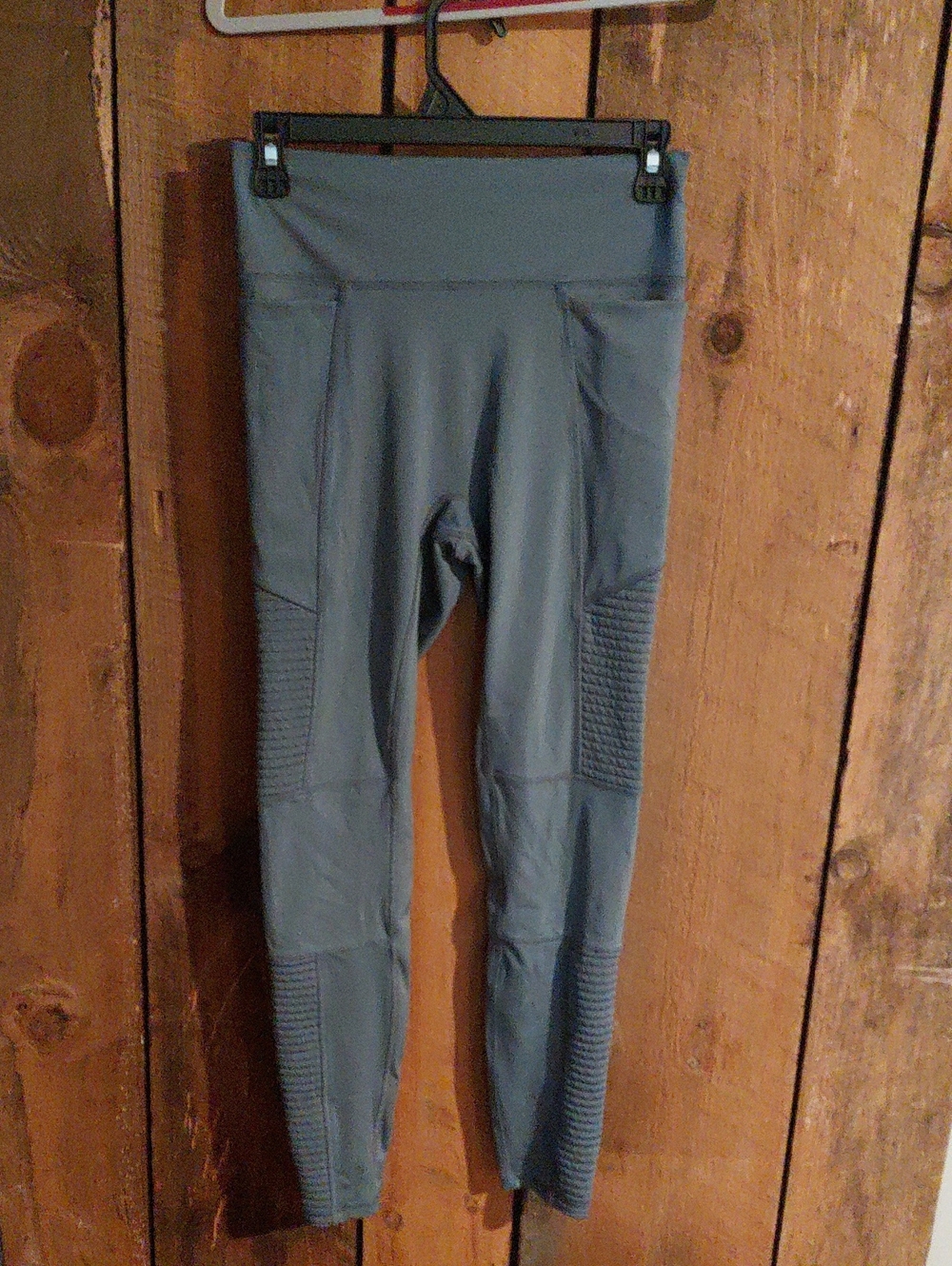 Fabletics Slate Teal Seam-Detail Leggings